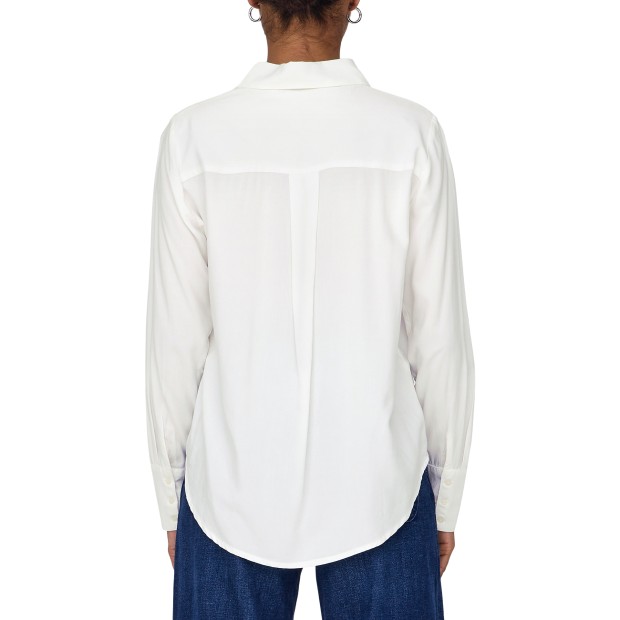 Only Onlberit Life L/s Shirt Wvn Snow White