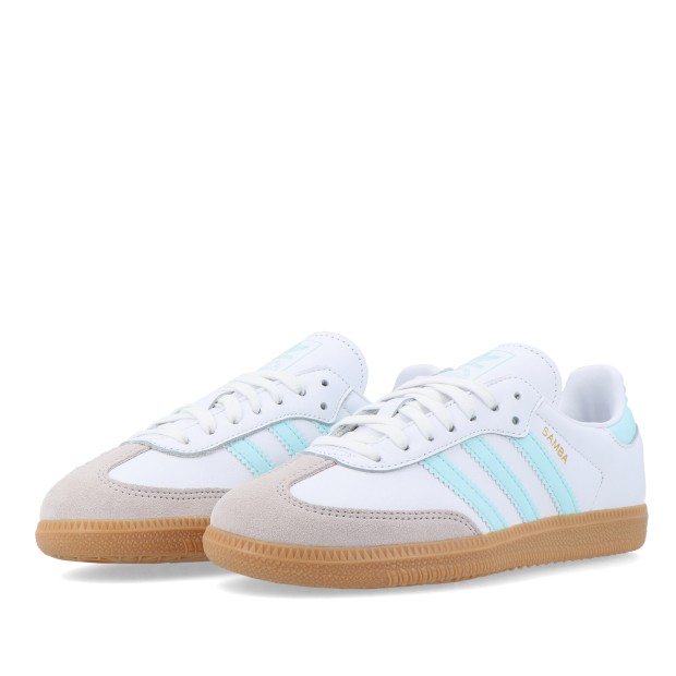 adidas Originals Samba OG J Cloud White / Semi Flash Aqua / Gum