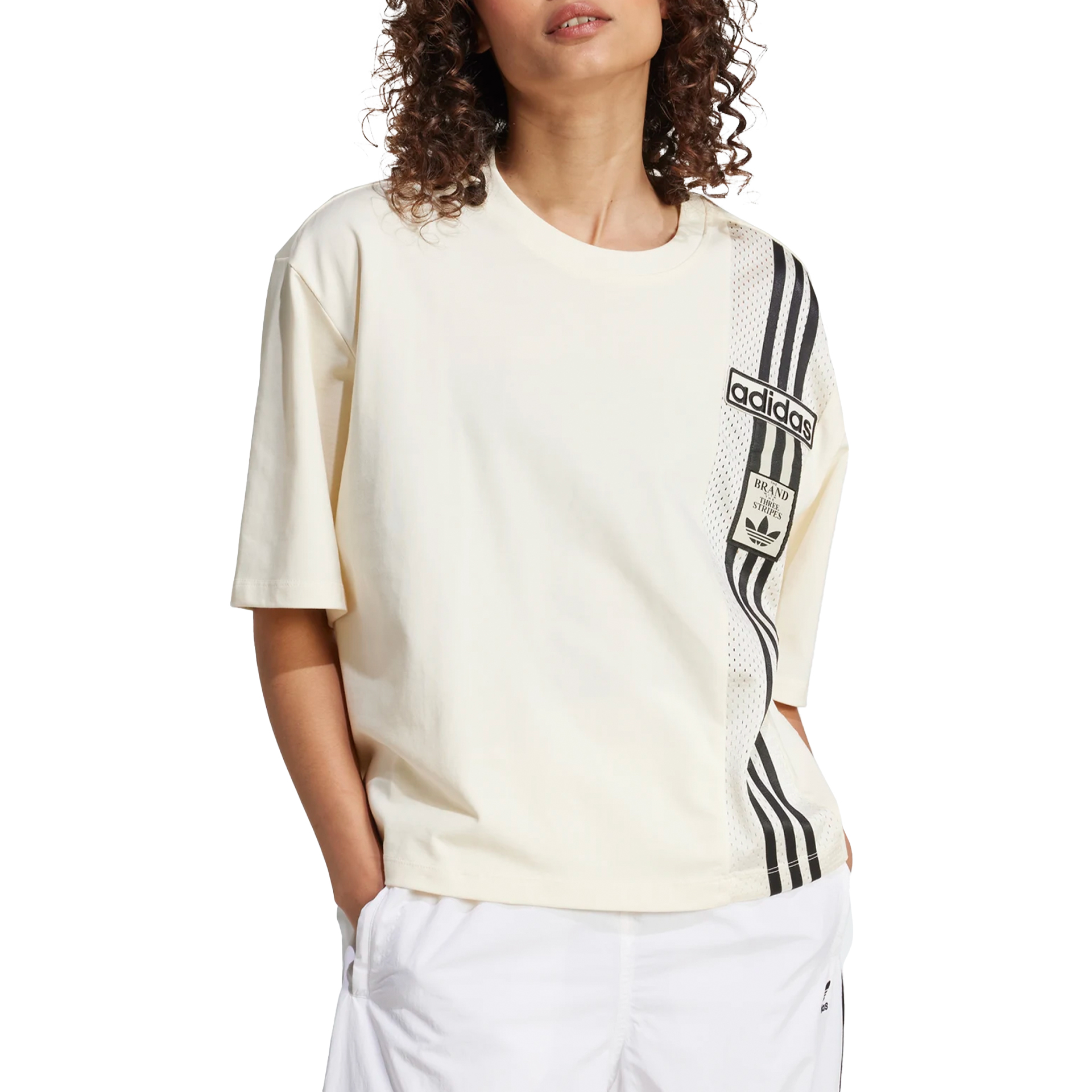 adidas Originals T-Shirt Crop Cream White