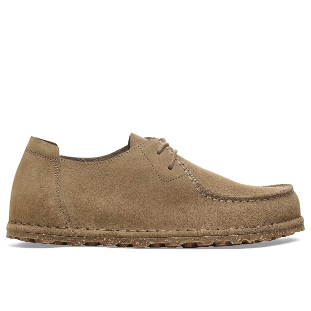 Birkenstock Utti Lace Suede Leather Gray Taupe