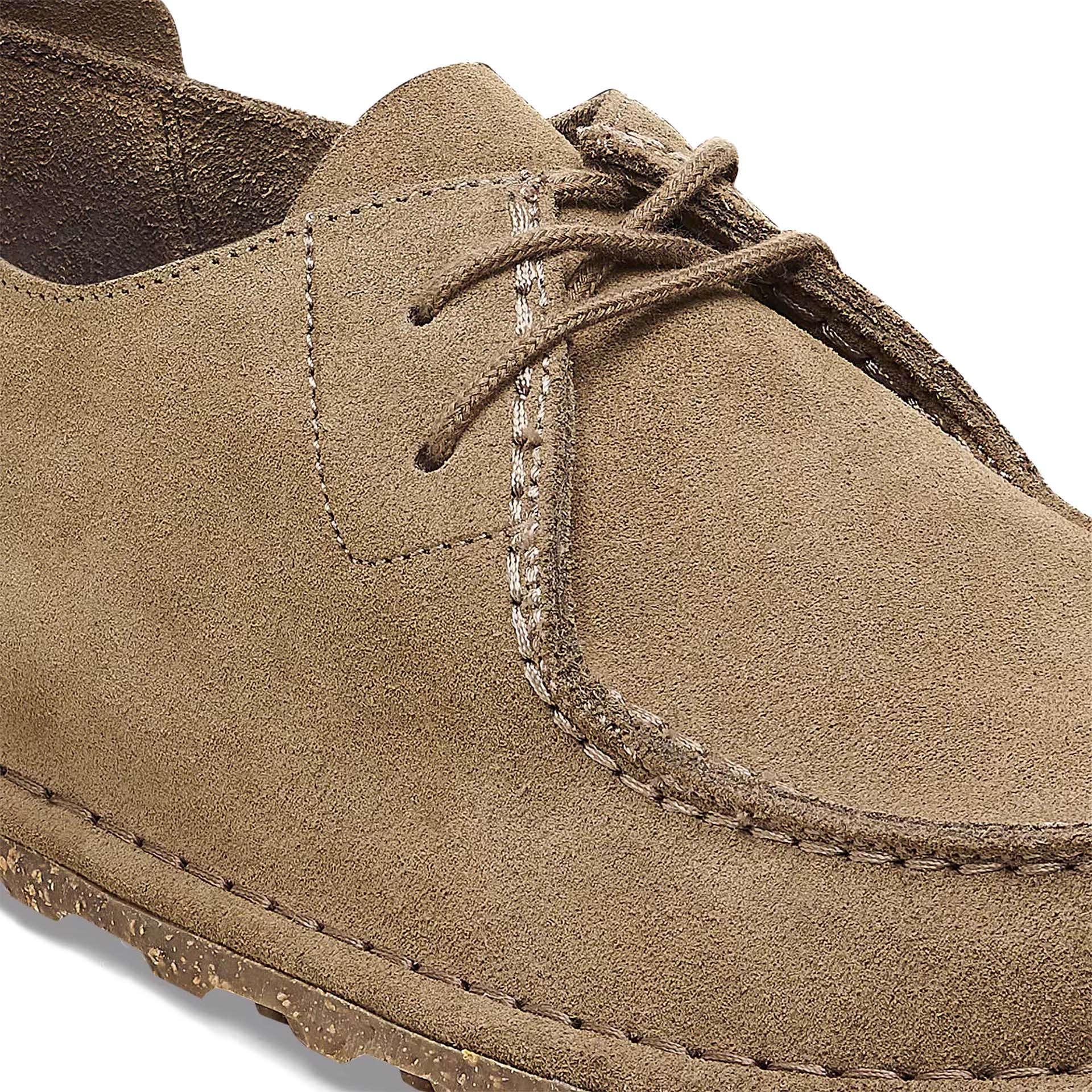 Birkenstock Utti Lace Suede Leather Narrow Fit Gray Taupe