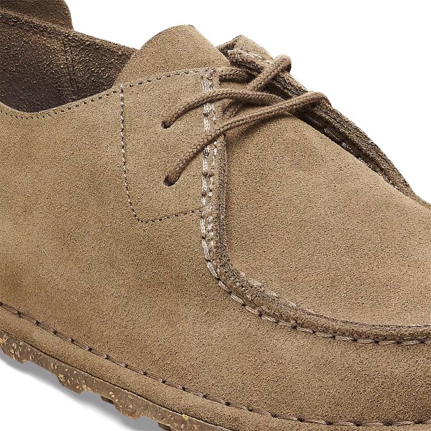 Birkenstock Utti Lace Suede Leather Gray Taupe