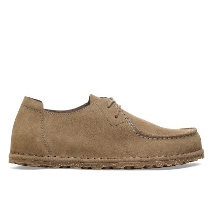 Birkenstock Utti Lace Suede Leather Gray Taupe