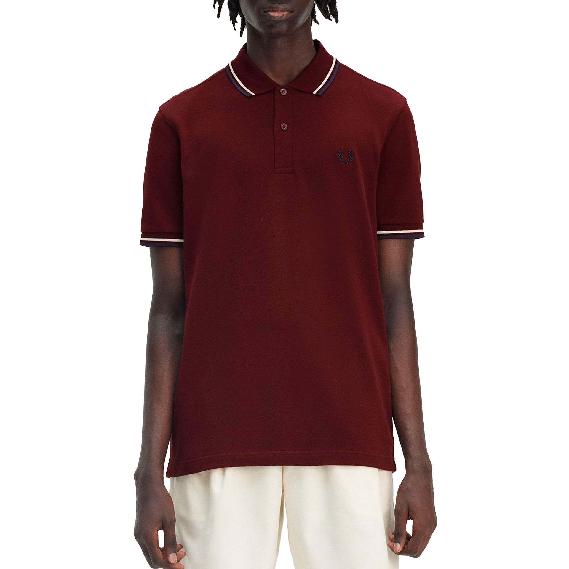 Fred Perry Polo Oxblo/ecru/tnsbl