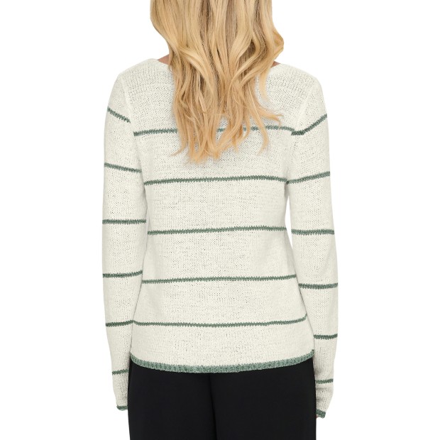 Only Onlgeena L/s V-neck Knt Noos Clouddancer