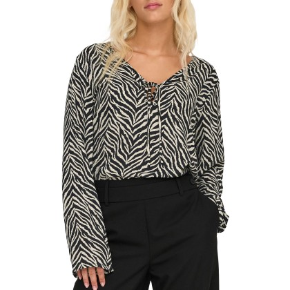 Only Onlhelen Life L/s Tie Top Ptm
