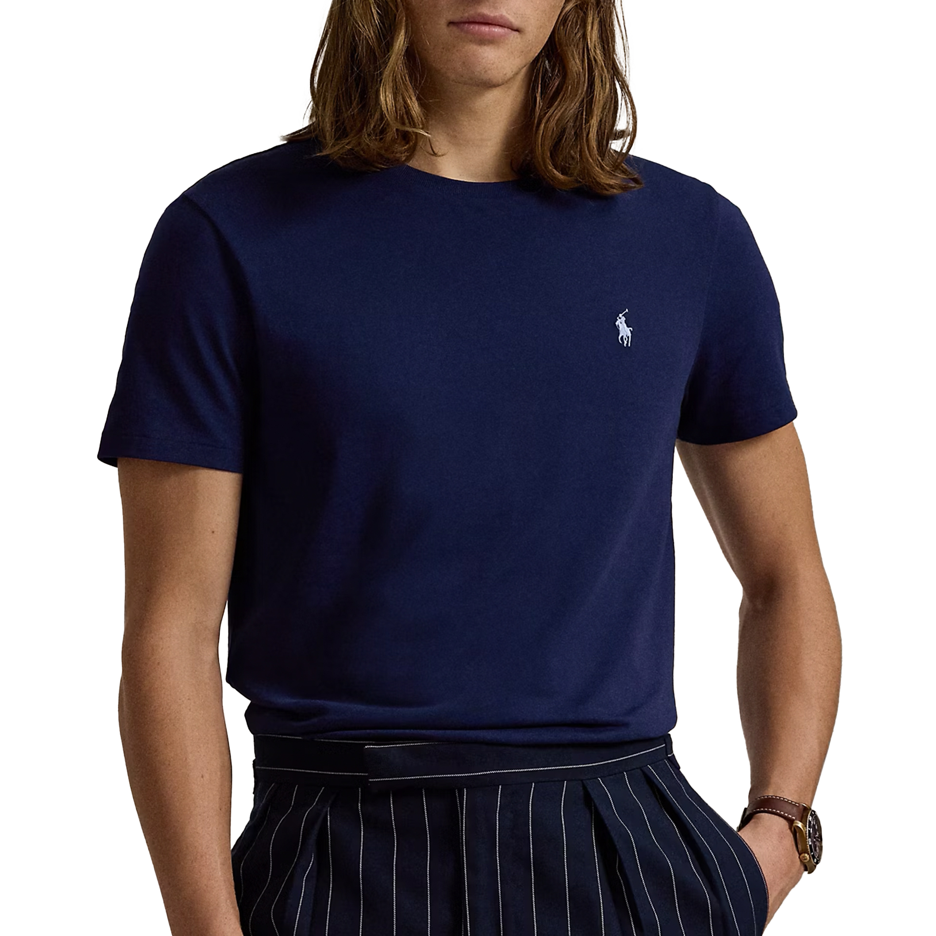 Ralph Lauren 26/1 Jersey-ssl-tsh Light Navy/c7156