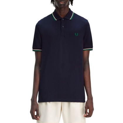 Fred Perry Polo Drkcr/lecr/lblgr