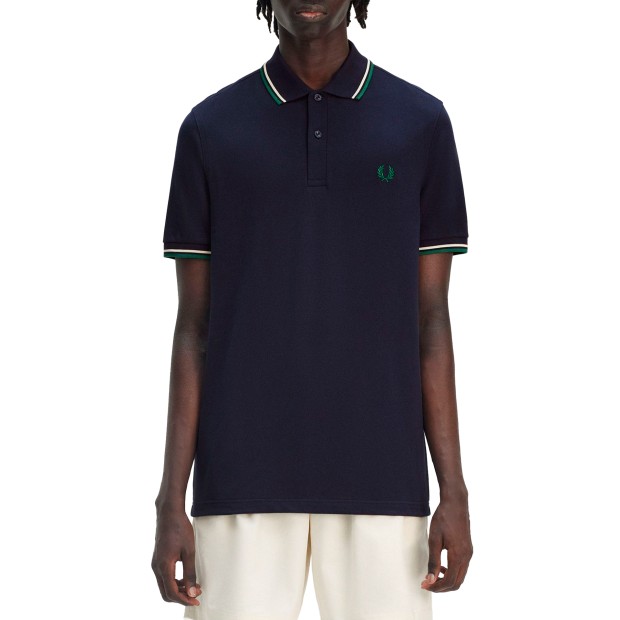 Fred Perry Polo Drkcr/lecr/lblgr