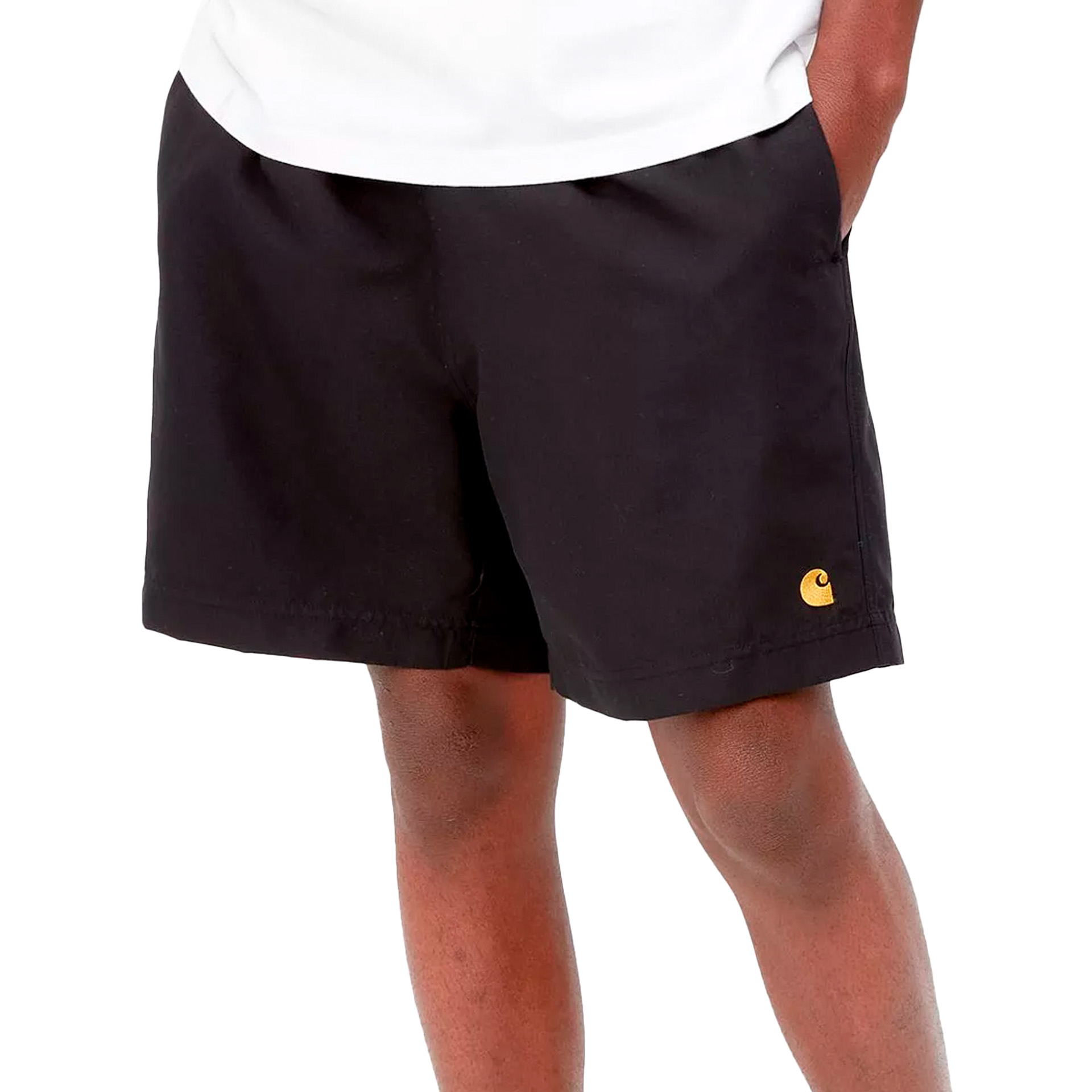 Carhartt Wip Chase Swim Trunks Black Gold