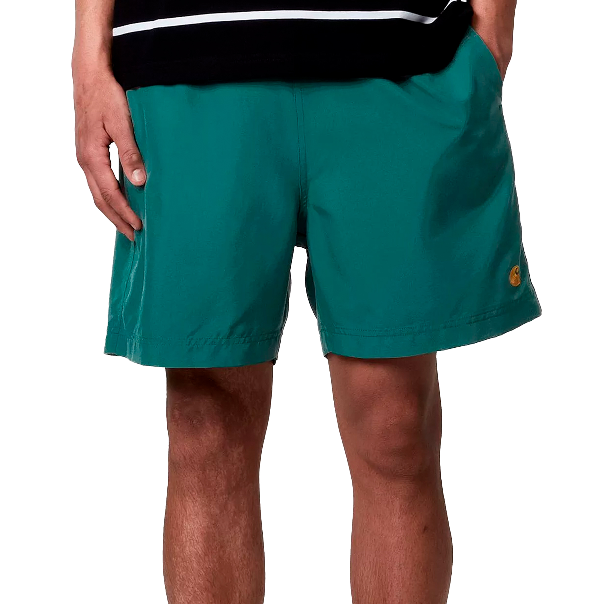 Carhartt Wip Chase Swim Trunks Rainforest Gold