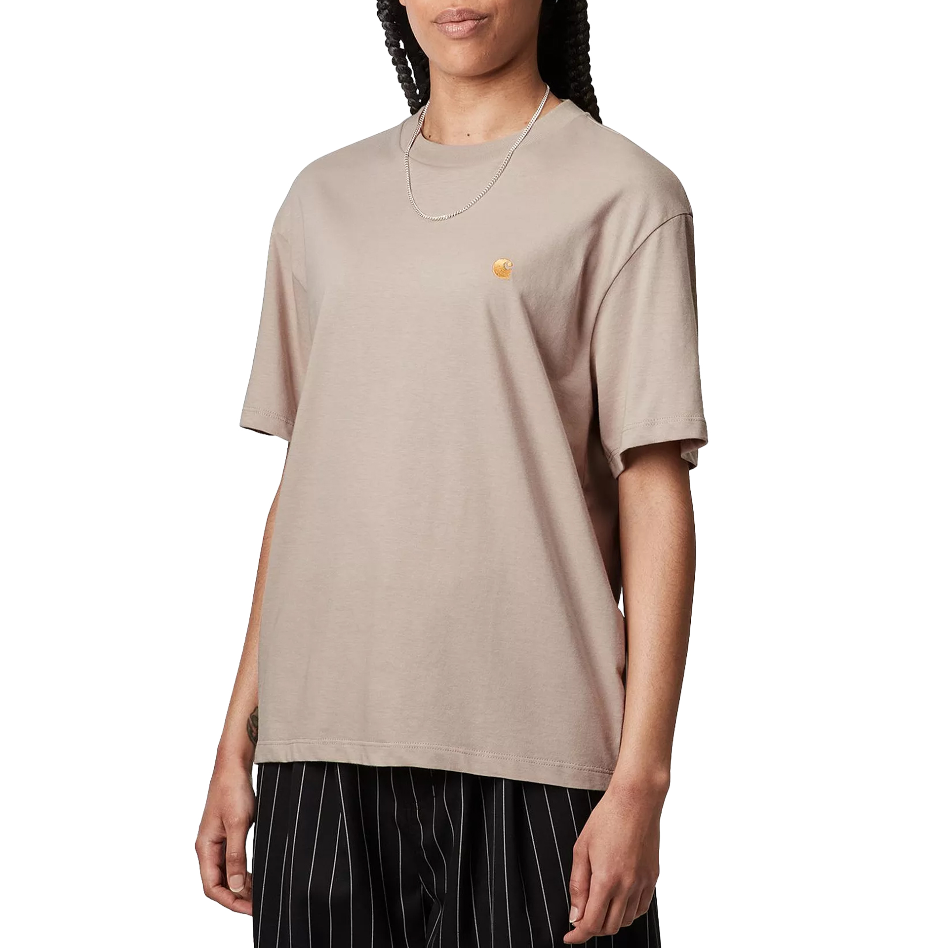 Carhartt Wip W S/s Chase T-shirt Dusky Beige Gold