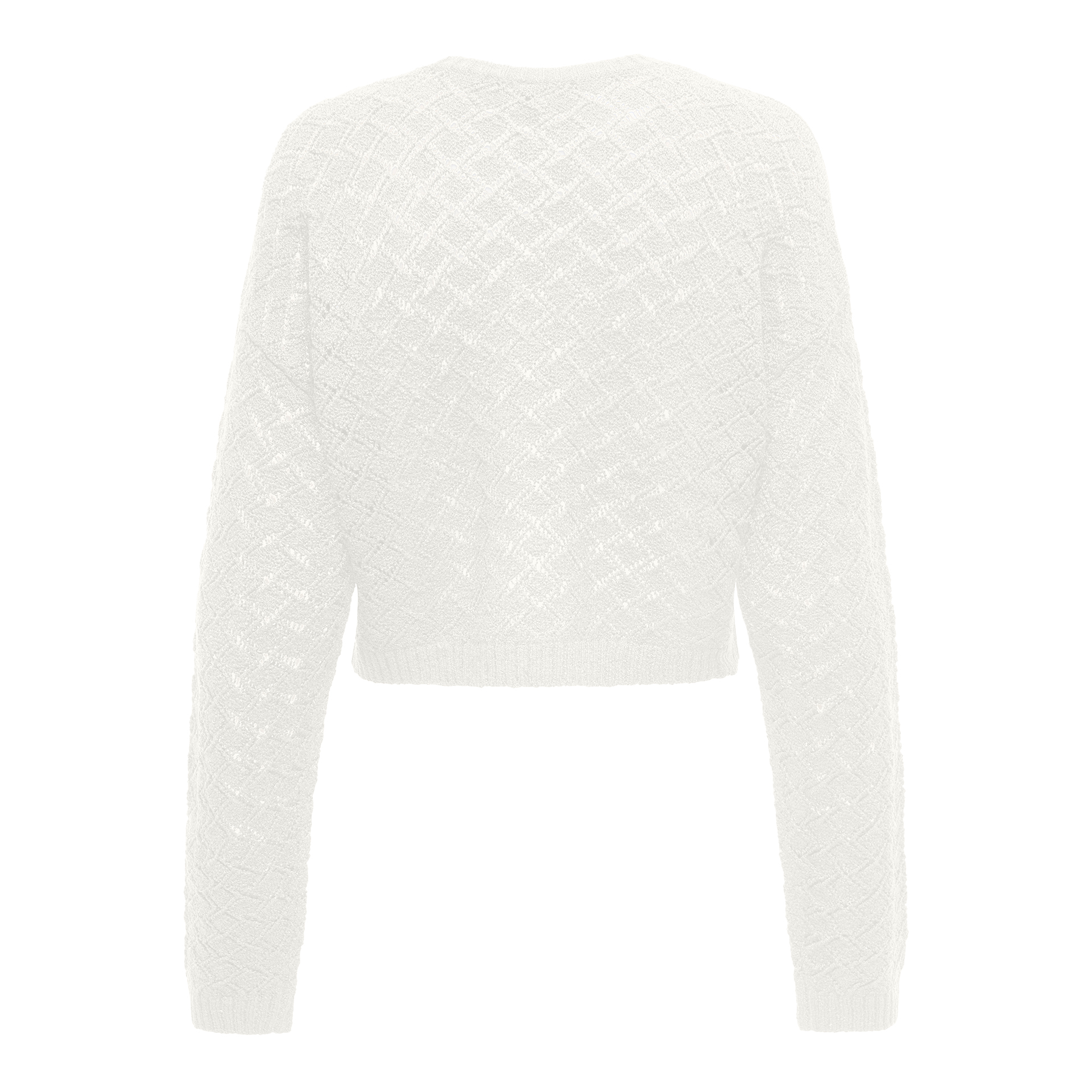Only Onlmiami Ls O-neck Cropped Cc Knt Cloud Dancer