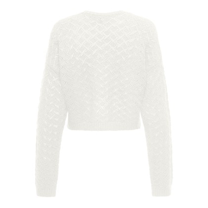 Only Onlmiami Ls O-neck Cropped Cc Knt Cloud Dancer Only Onlmiami Ls O-neck Cropped Cc Knt Cloud Dancer