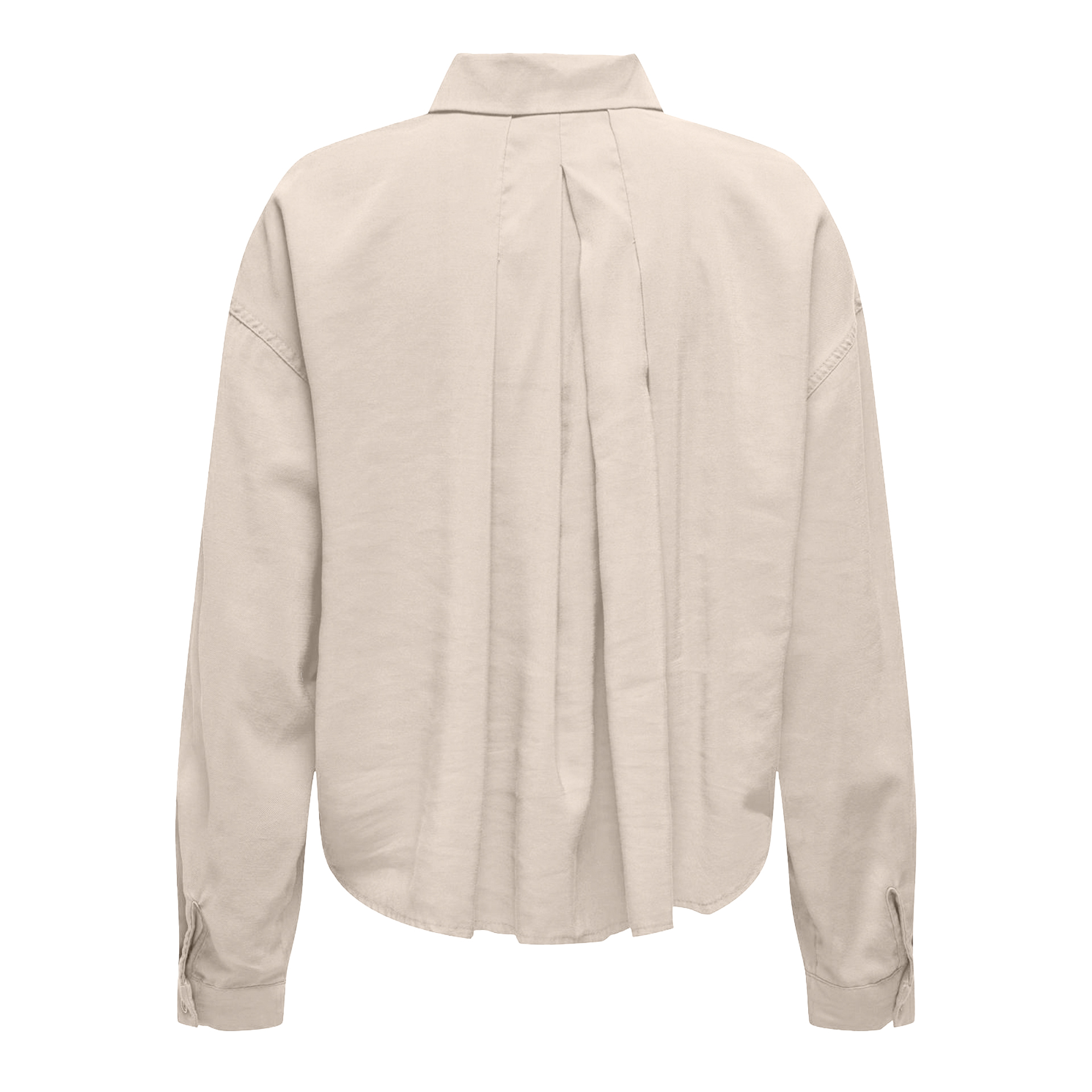 Only Onlaris Life Ls Pleat Shirt Wvn Pumice Stone