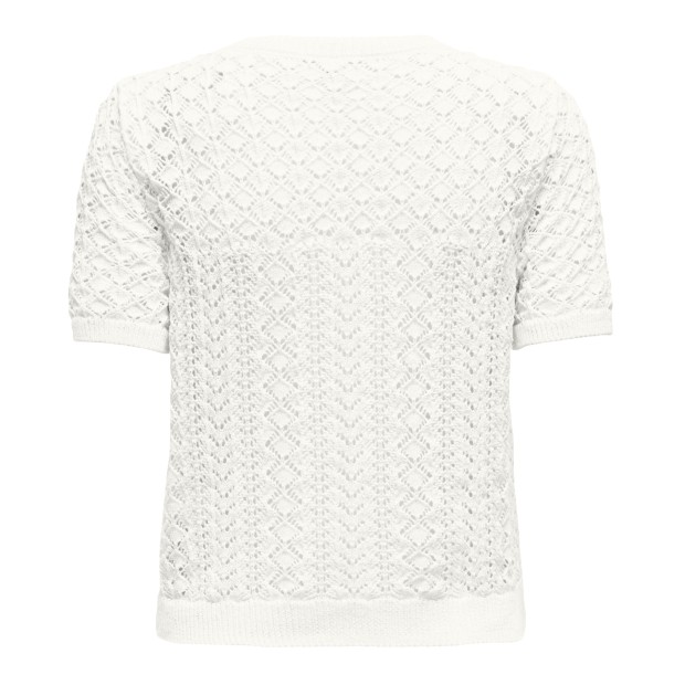 Only Onlsaga Life Ss O-neck Cc Knt Cloud Dancer