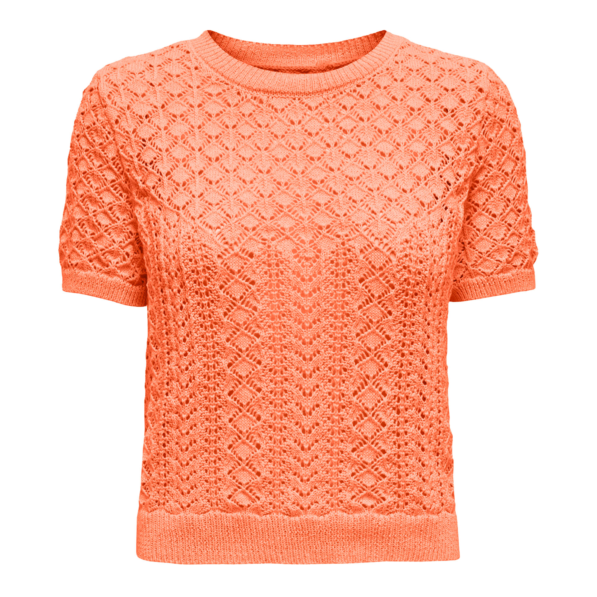 Only Onlsaga Life Ss O-neck Cc Knt Melon