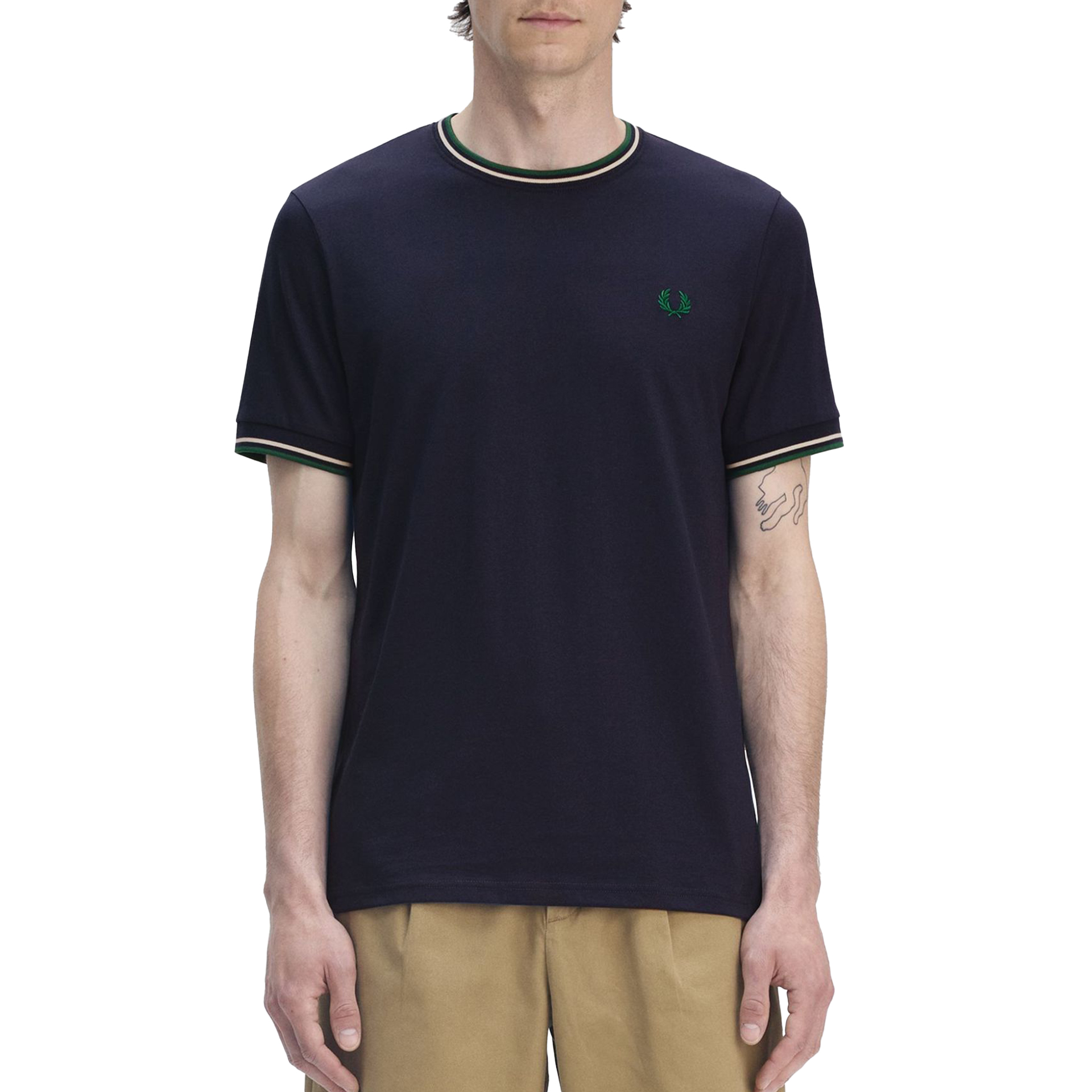Fred Perry T-shirt Drkcr/lecr/lblgr
