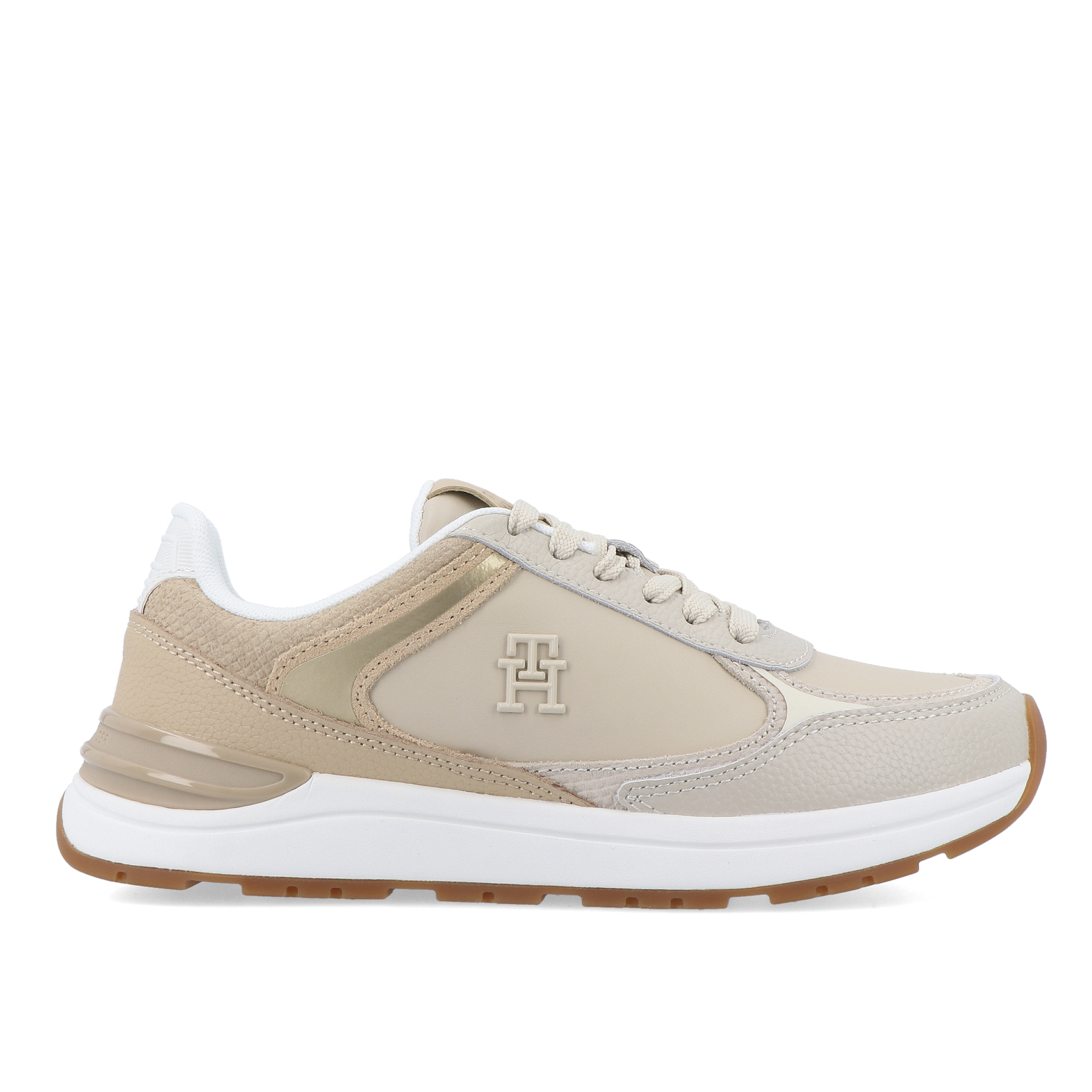 Tommy Hilfiger Casual Fashion Runner Lthr Mix Beige