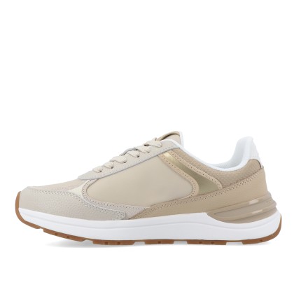 Tommy Hilfiger Casual Fashion Runner Lthr Mix Beige