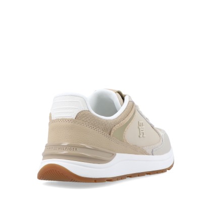 Tommy Hilfiger Casual Fashion Runner Lthr Mix Beige