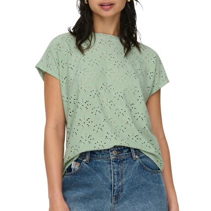 Only Onlsmilla S/s Top Jrs Noos Frosty Green