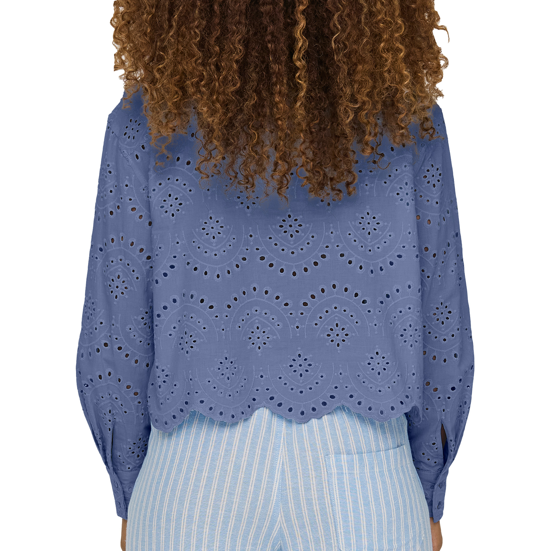 Only Onlvalais L/s Shirt Wvn Noos Blue Indigo