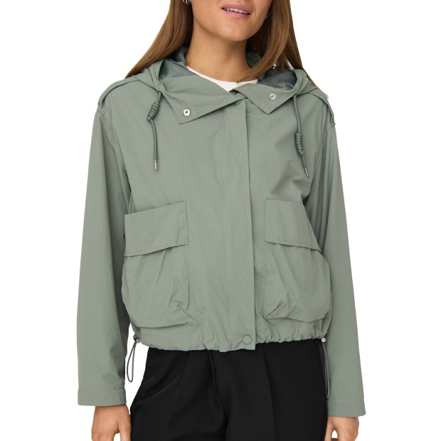 Only Onlmamba Short Parka Jacket Cc Otw Hedge Green
