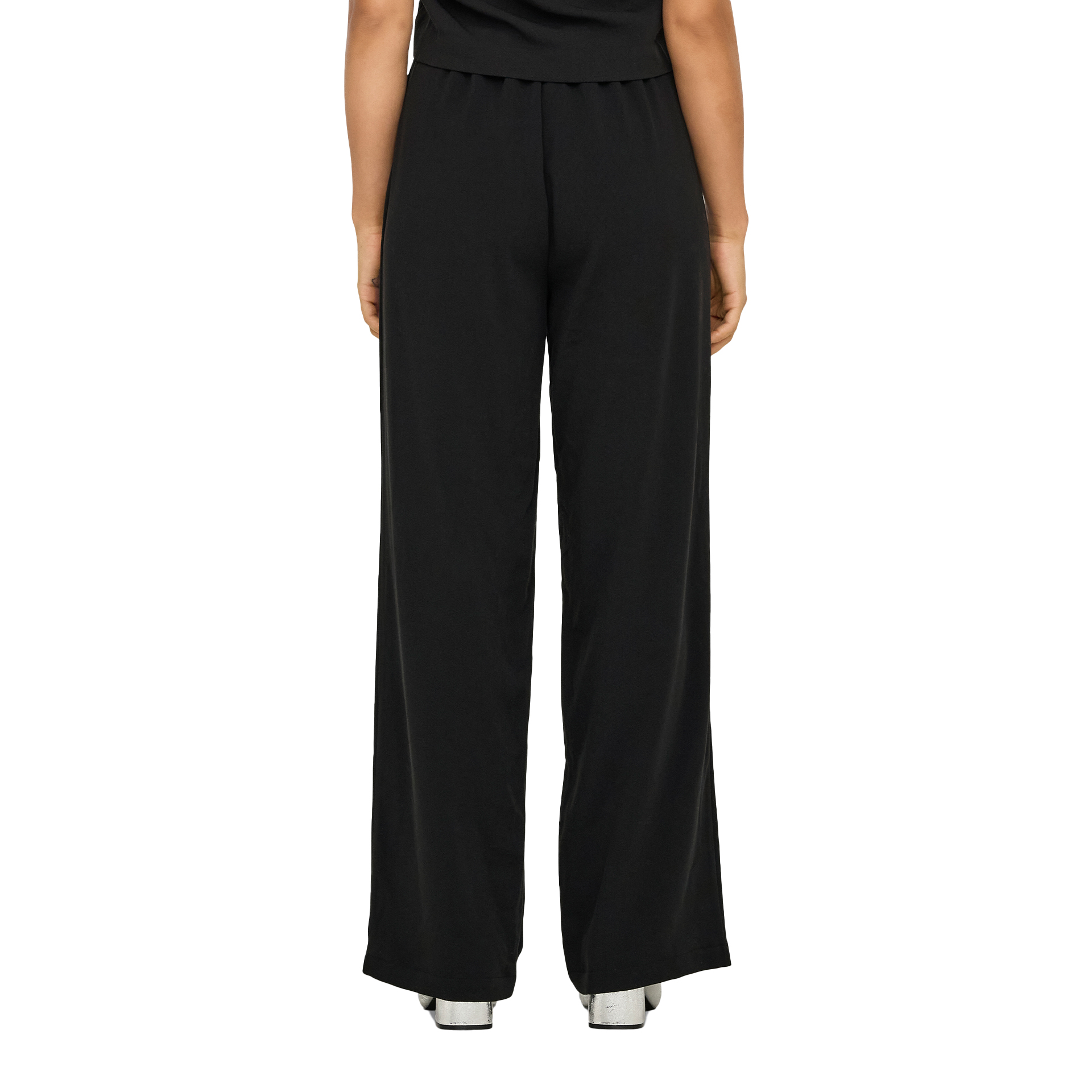 Only Onlthana Life Lw Wide Casual Pant Cc Tlr Black