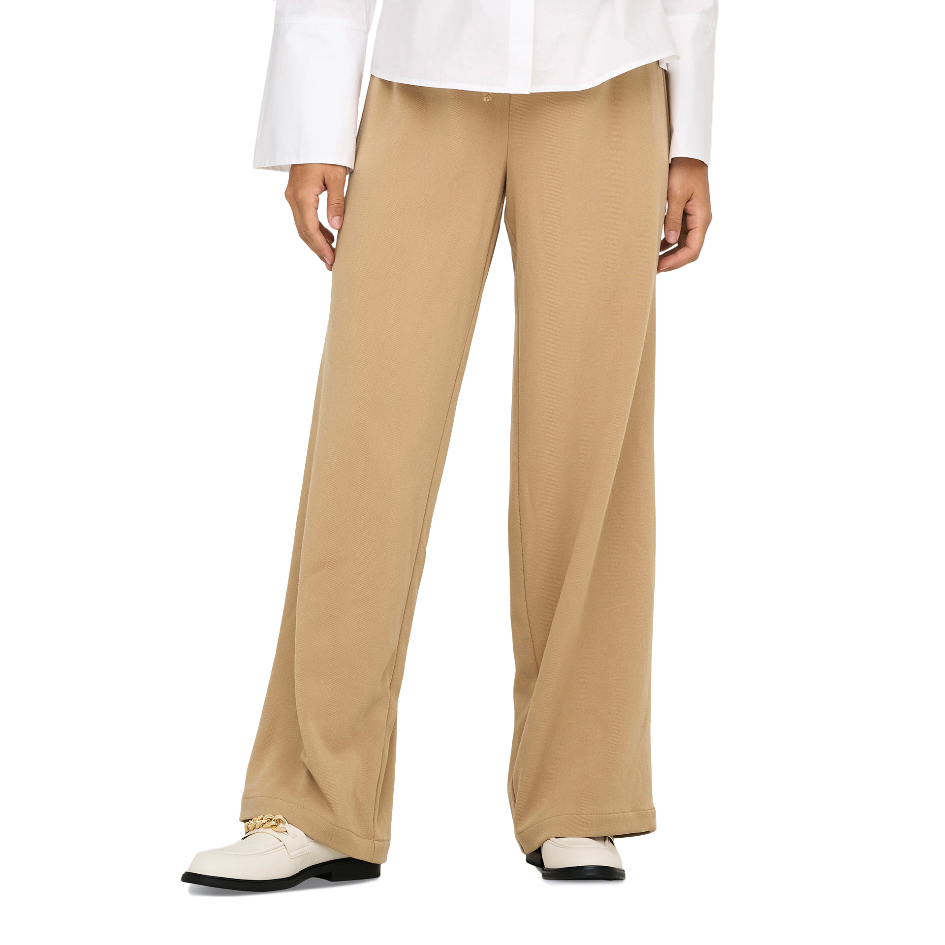 Only Onlthana Life Lw Wide Casual Pant Cc Tlr Tannin