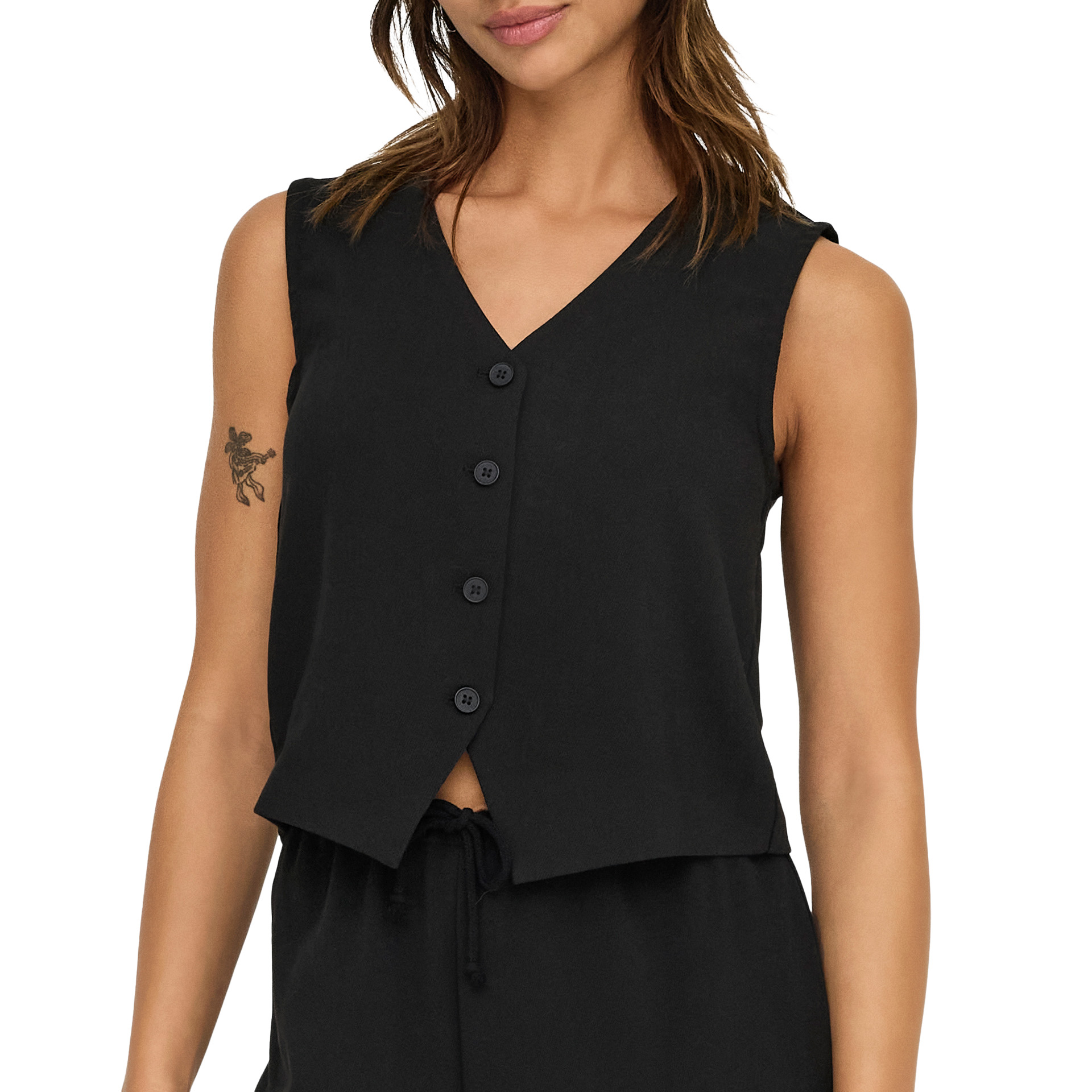 Only Onlthana Life S/l Casual Vest Cc Tlr Black