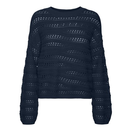 Vero Moda Vmlilja Ls O-neck Pullover Ga Navy Blazer