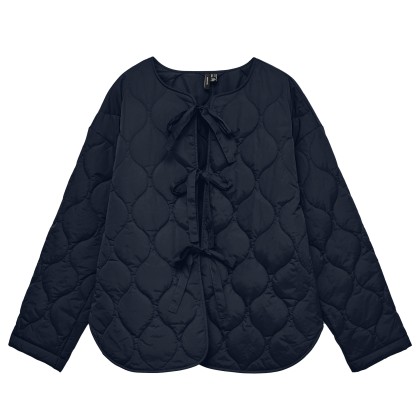 Vero Moda Vmsabina Ls Quilted Tie Jacket Exp Navy Blazer