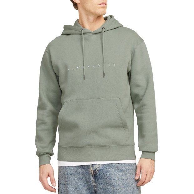 Jack & Jones Jjestar Jj Sweat Hood Noos Iceberg Green