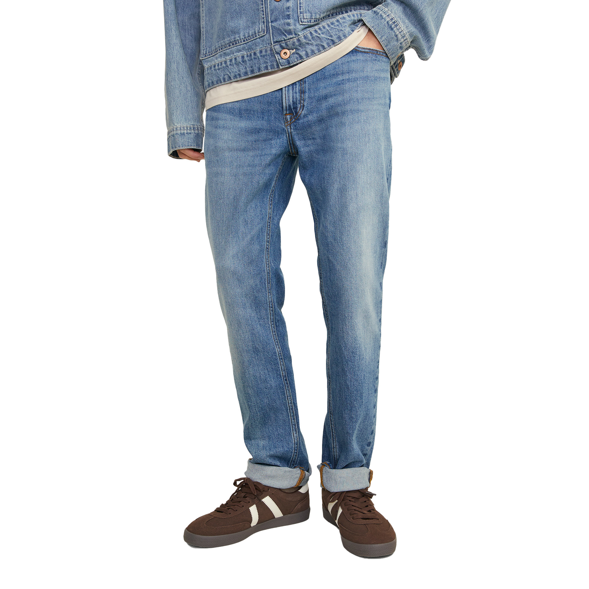 Jack & Jones Calça Jjiclark Jjoriginal Am 416 Blue Denim