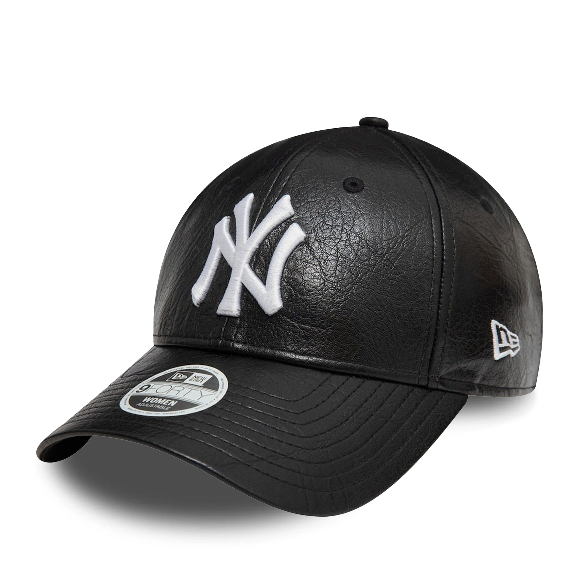 New Era Wmns Crinkled Pu 9forty Neyyan  Blkwhi Black