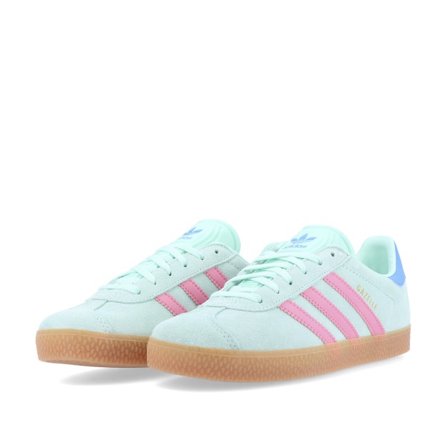 adidas Originals Gazelle J Clear Mint / Bliss Pink / Bright Blue