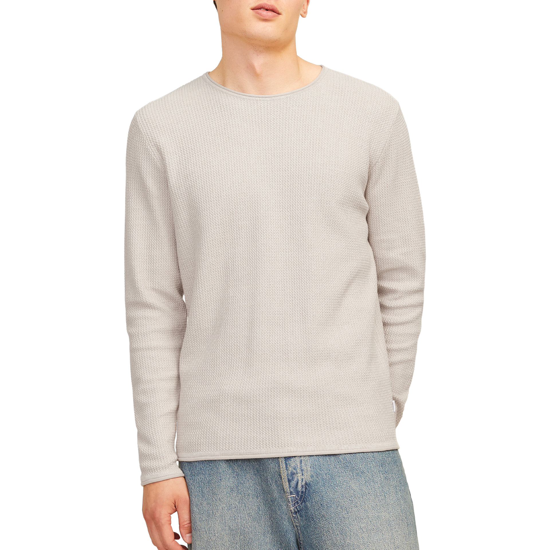Jack & Jones Jjecooper Knit Crew Neck Noos Oatmeal