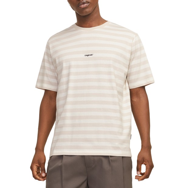 Jack & Jones Jorvesterbro Newton Stripe Tee Ss Cn Moonbeam