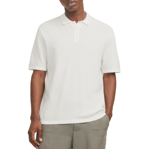 Jack & Jones Jjegeorge Knit Polo Ss Sn Cloud Dancer
