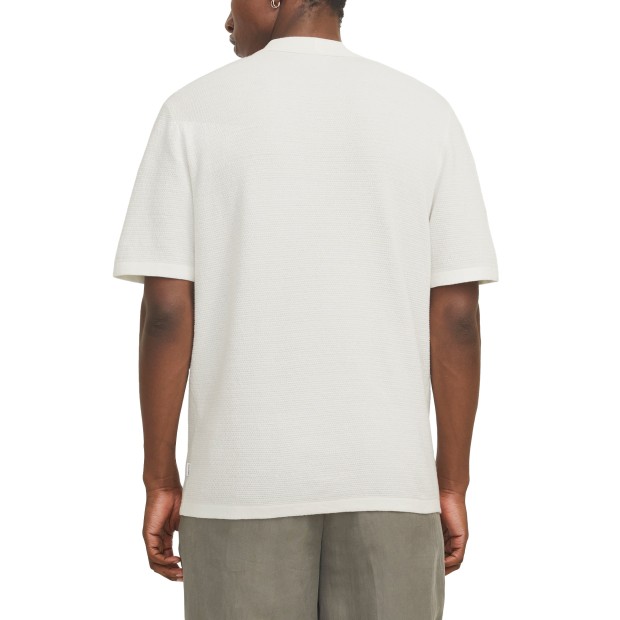 Jack & Jones Jjegeorge Knit Polo Ss Sn Cloud Dancer