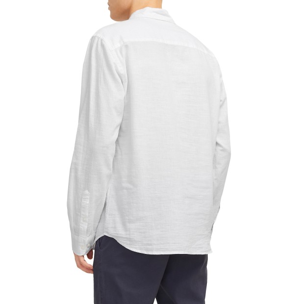 Jack & Jones Jprblusummer Shield L/s Shirt Ln Bright White