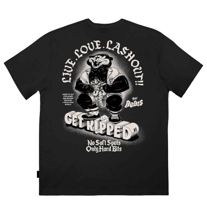 The Dudes T-shirt Ripped Seasonal Black The Dudes T-shirt Ripped Seasonal Black