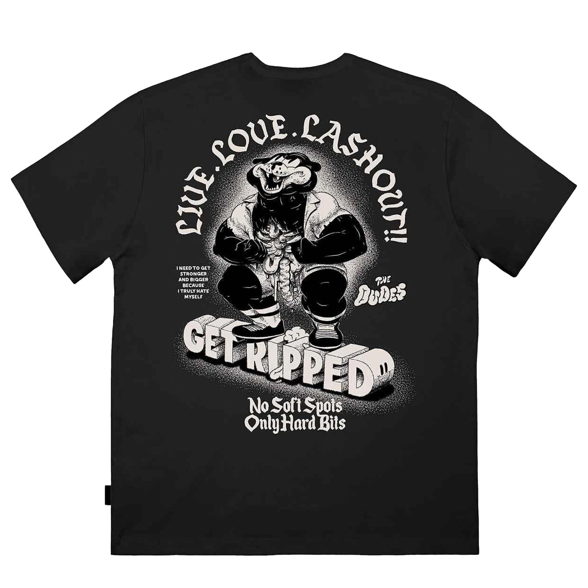 The Dudes T-shirt Ripped Seasonal Black