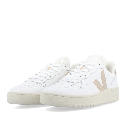 Veja V-10 Leather Extra-white_platine