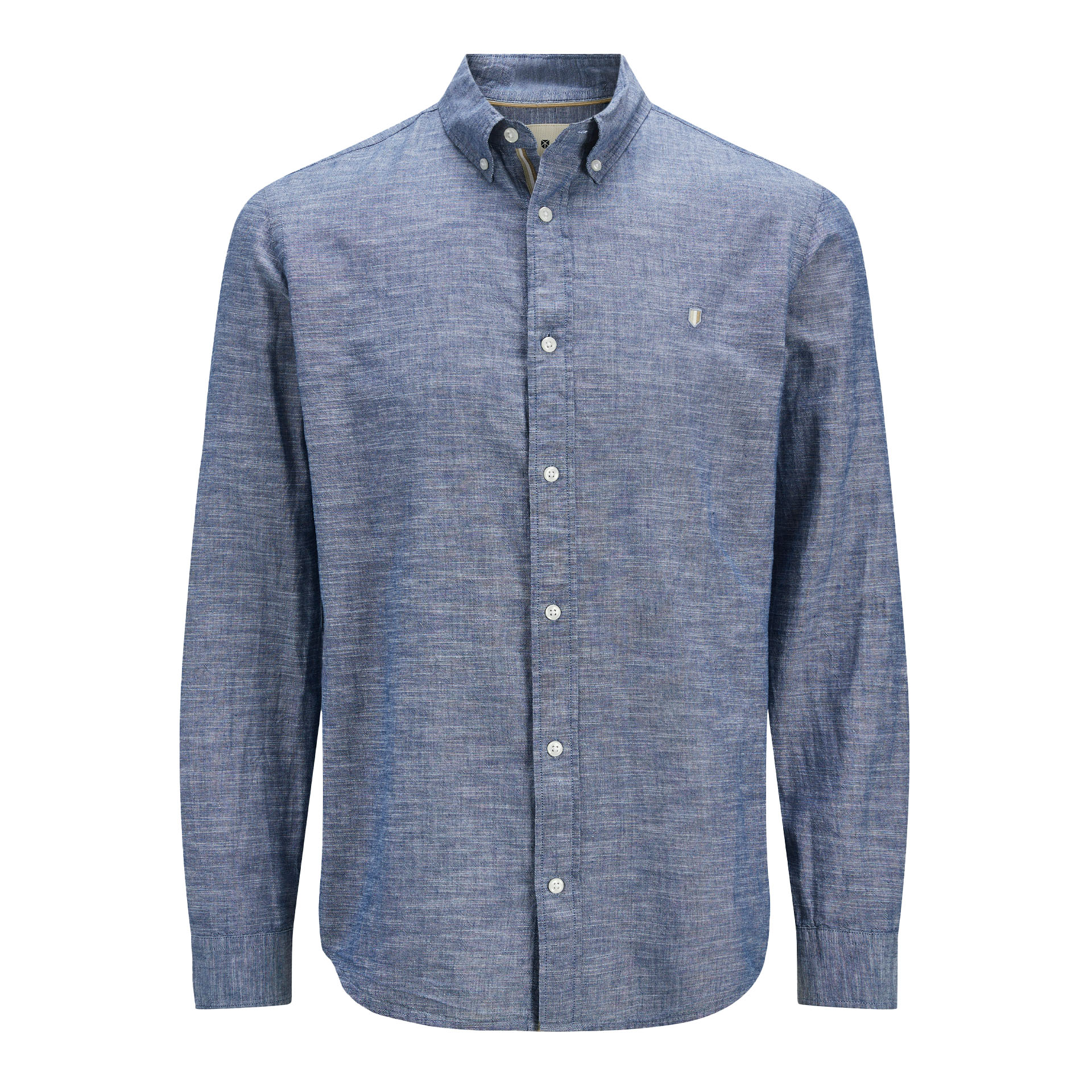 Jack & Jones Jprblusummer Shield L/s Shirt Ln Faded Denim