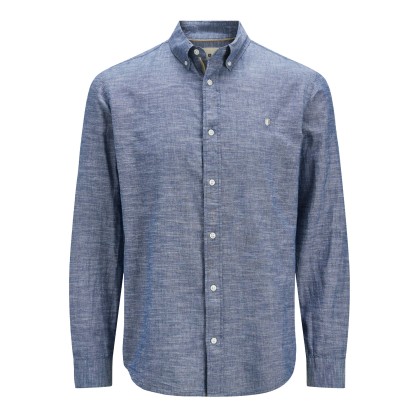 Jack & Jones Jprblusummer Shield L/s Shirt Ln Faded Denim