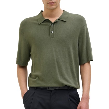Jack & Jones Jprccwilliam Knit Polo Ss Four Leaf Clover