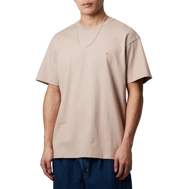 Carhartt Wip S/s Chase T-shirt Dusky Beige  Gold