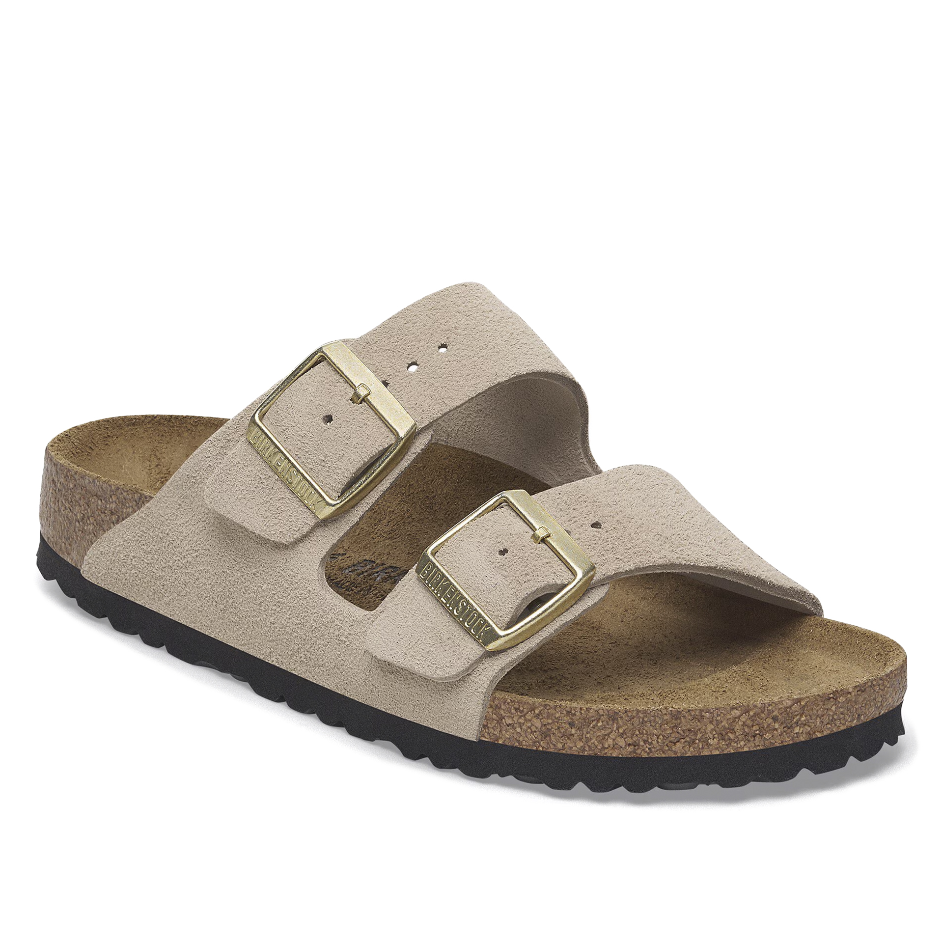 Birkenstock Arizona Suede Leather Sandcastle Narrow Fit